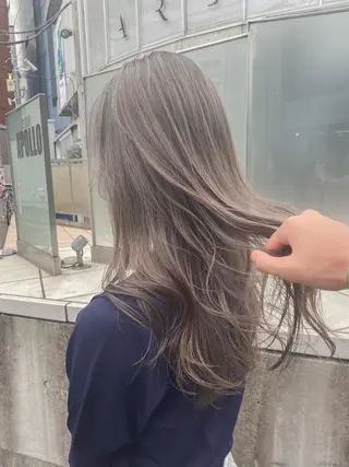 セミロング カラー 海外デザイン🇺🇸 石渡諒太のヘアスタイル