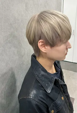 ショート カラー メンズ ミルクティー職人× HIROSEのヘアスタイル