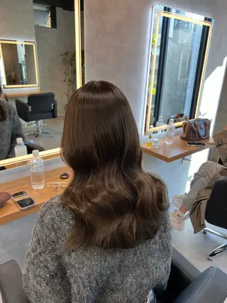 セミロング カラー 💖札幌カラー 指名No.1💖玲奈のヘアスタイル