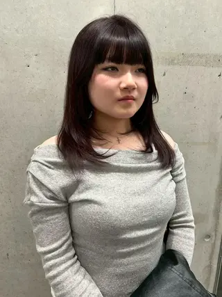 カラー ミディアム 透明感、柔らかカラー ♡トレンドカラー♡のヘアスタイル