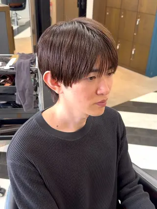 ショート カラー パーマ ヘアアレンジ メンズ 伊藤 陸のヘアスタイル