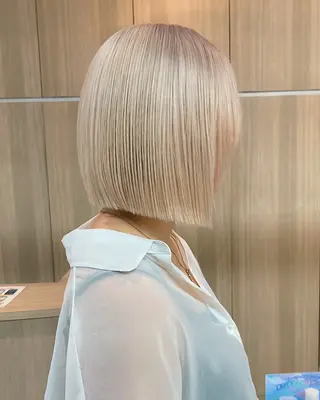 ミディアム カラー 野田頭 心🌿/ボブ レイヤー/艶カラーのヘアスタイル