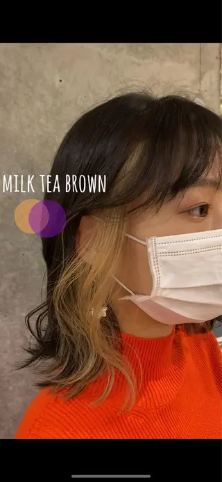 ミディアム カラー 齋藤 椋哉のヘアスタイル