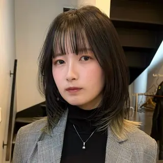 ミディアム ハイトーン指名No. 1/レイヤー/みさきのヘアスタイル