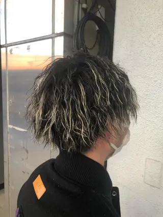 パーマ メンズ ダブルスキルエクステ /羽エクステ白石宇由のヘアスタイル