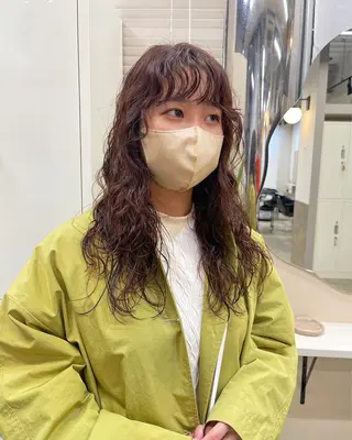 ロング カラー パーマ 早瀬裕之 パーマのヘアスタイル