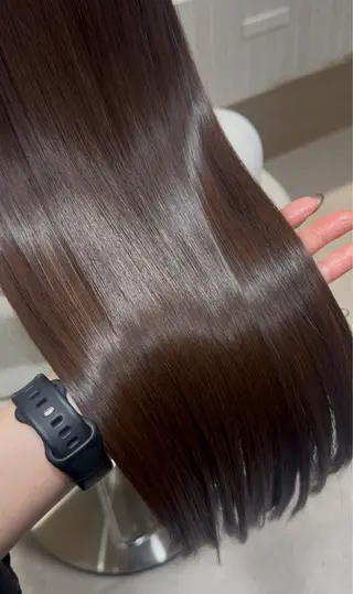 ロング 透明感カラー／ パーマ／まりなのヘアスタイル