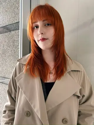 セミロング カラー 色落ちまで可愛い🧚 心斎橋hikaruのヘアスタイル