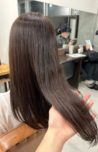ロング カラー カズキ🌼曲がる 縮毛矯正のヘアスタイル
