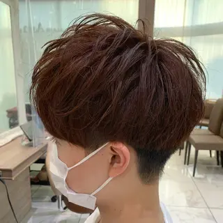 ショート カラー メンズ 【メンズ縮毛矯正】 田中秀斗のヘアスタイル