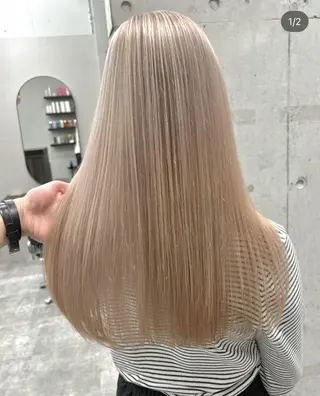 カラー ♡韓国ヘア♡ ブリーチ✨ハイトーンのヘアスタイル
