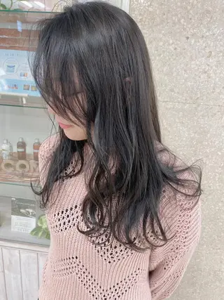 ロング カラー 菅村 勇亮のヘアスタイル