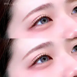 マツエク・マツパ 🎀束感/上下エク/ 𝙍𝙐𝘼 🎀のマツエク・マツパデザイン