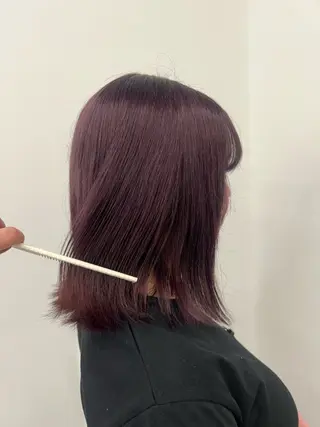 ミディアム ハルカ 透明感カラー 美髪縮毛矯正🥣のヘアスタイル