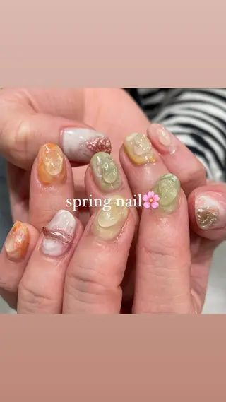 ネイル 淡色ネイル 🎀moeのネイルデザイン