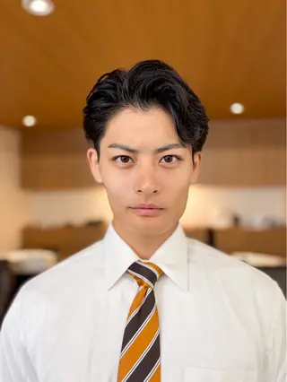 ショート メンズ センターパート職人 柏/メンズ/ ハルキのヘアスタイル