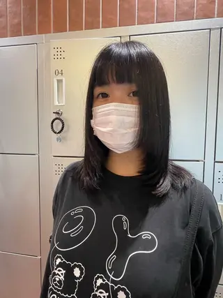 ミディアム ‪るか/‪透明感 カラー/アレンジのヘアスタイル