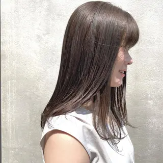 セミロング カラー パーマ ヘアアレンジ 【ダメージレス施術】 【透明感】北村 拓也のヘアスタイル