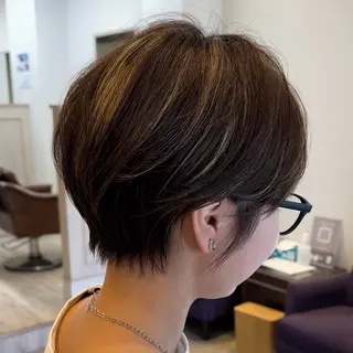 ショート ショート/ボブ パーマ/中原のヘアスタイル