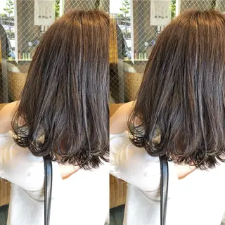 セミロング カラー 具志 正太のヘアスタイル