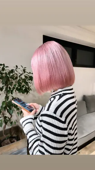 ミディアム カラー 暖色カラー🍒 ケアブリーチ/akiのヘアスタイル