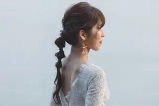 ロング カラー 中川 茜里のヘアスタイル