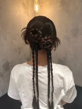 ロング 🎀暖色/レイヤー/ アレンジ/りんか🎀のヘアスタイル