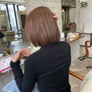 ミディアム カラー 髪質改善 中川　翔のヘアスタイル