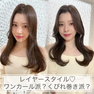 セミロング ハッシュカット/韓国 レイヤー/カハナのヘアスタイル