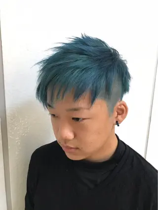 ショート メンズ クロスパーマ松永裕久 似合わせカットのヘアスタイル