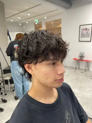 ショート パーマ メンズ メンズパーマ/新潟/ 万代／田崎亮🌟のヘアスタイル