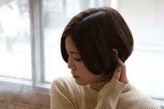 ショート カラー 岡安優太 顔まわり似合せが得意のヘアスタイル