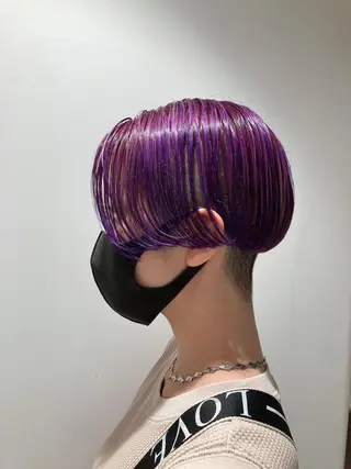 ショート カラー スキバサミを使わない カット🌼唯🌼のヘアスタイル