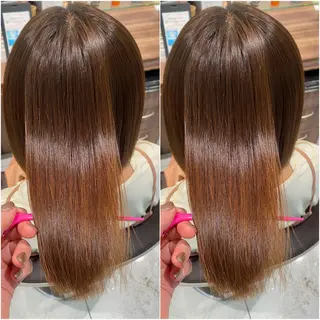 ショート パーマ 全席個室 暖色カラー Zina松園優香🌸のヘアスタイル
