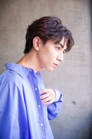 パーマ メンズ ミルクティーベージュ 新潟万代/MANA♡のヘアスタイル