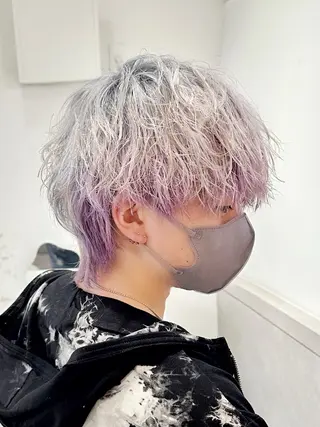 カラー メンズ ハイトーンショート 特化吉田義隆のヘアスタイル