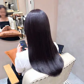 りな🪽カット /縮毛/透明感カラーのヘアスタイル