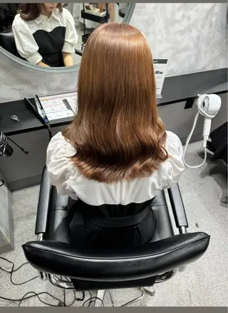 セミロング 濱川響太レディース カットモデルのヘアスタイル