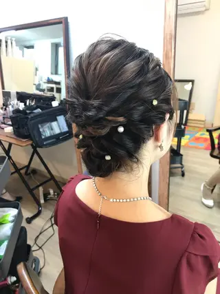 ミディアム ヘアアレンジ 早朝✨ヘアセット 着付け/清水玲歌のヘアスタイル
