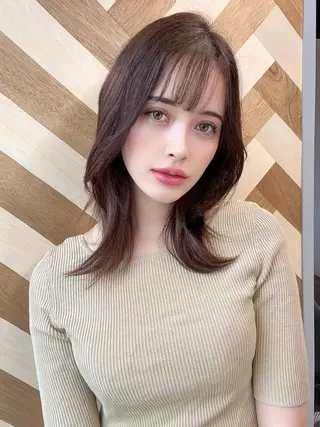 ミディアム 韓国美髪矯正✂️ 佐藤ヒロのヘアスタイル
