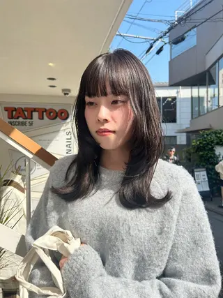 ミディアム カラー ラフで可愛いヘア 🐈‍⬛Rukaのヘアスタイル