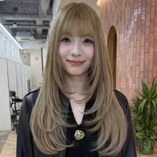 ロング カラー レイヤー/暖色カラー 🎀はるのヘアスタイル