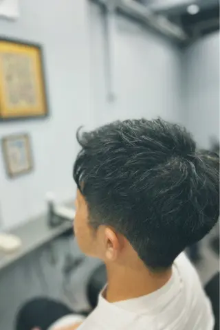 ショート メンズ 池袋メンズパーマ フェード純平のヘアスタイル
