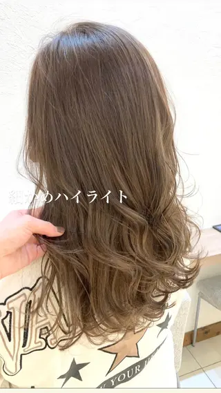 セミロング カラー 似合わせカラー/艶 髪質改善/ヨシザキのヘアスタイル