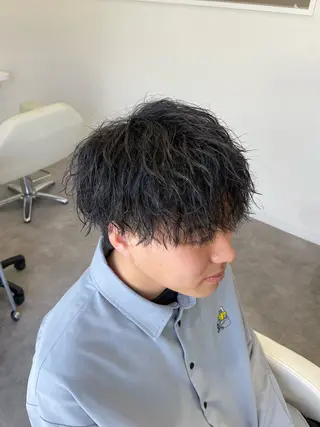 ショート パーマ 岐阜No.1メンズ 美容師／村上達紀のヘアスタイル
