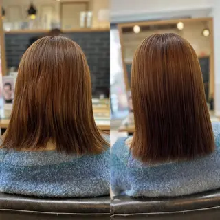 セミロング カラー パーマ ヘアアレンジ メンズ キッズ ネイル マツエク・マツパ アイブロウ レイヤーカット 🌿透け感カラーのヘアスタイル