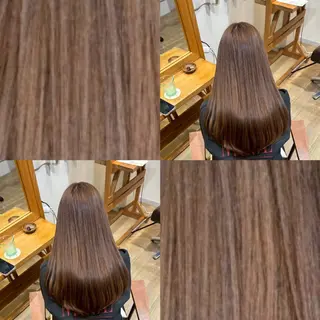 ロング カラー RINNO🌷透明感 カラー/縮毛矯正のヘアスタイル