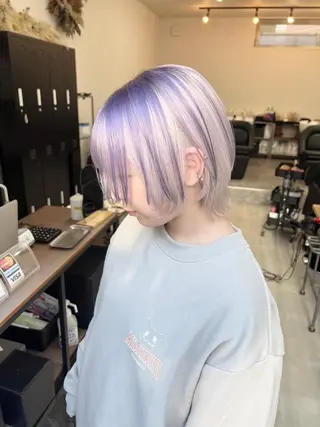 ミディアム 江坂エリア最安値◎ ブリーチ*土田のヘアスタイル