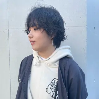 ショート パーマ 🌈圧倒的デザイン パーマ　関和希のヘアスタイル