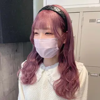 ミディアム カラー パーマ ヘアアレンジ メンズ キッズ ネイル マツエク・マツパ アイブロウ 似合わせカラー♡髪質 改善🎀サトカ🍒のヘアスタイル
